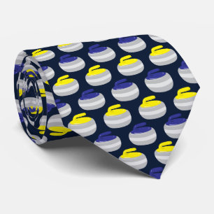 Curling Team Coach, Curling Stones Patterned Slips