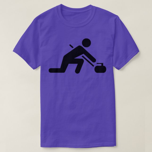 Curling-tecken T Shirt (Design framsida)