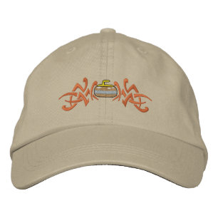 Curling Tribal Broderad Keps