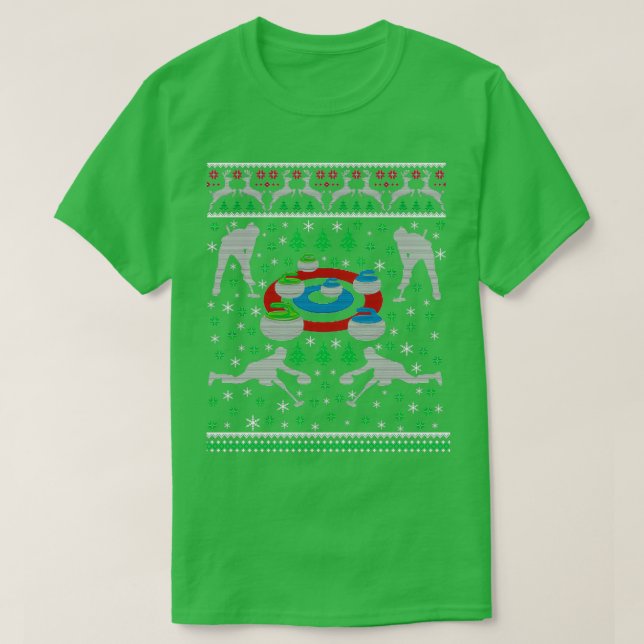 Curling Ugly jul Costume Funny for Curling L T Shirt (Design framsida)