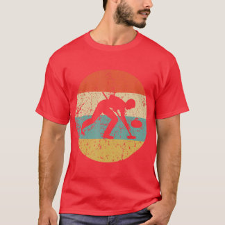 Curling Vintage Retro Curler T Shirt