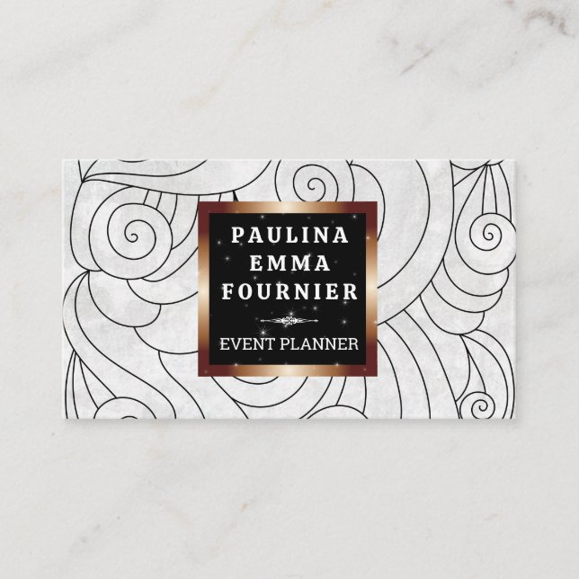 Curls och Vinkarare Mönster Visitkort (Framsida)