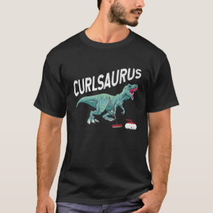 Curlsaurus Curling Saurus Dinosaur Curling Järn T Shirt