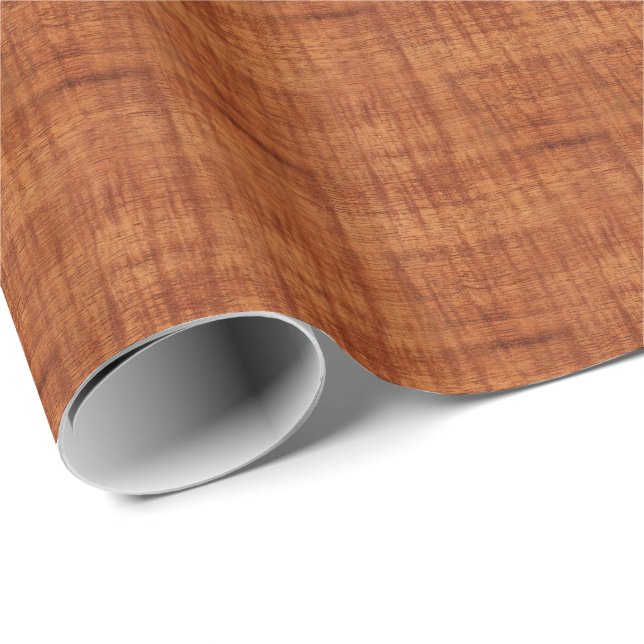 Curly Acacia Wood Grain look Presentpapper (Rullad Hörn)
