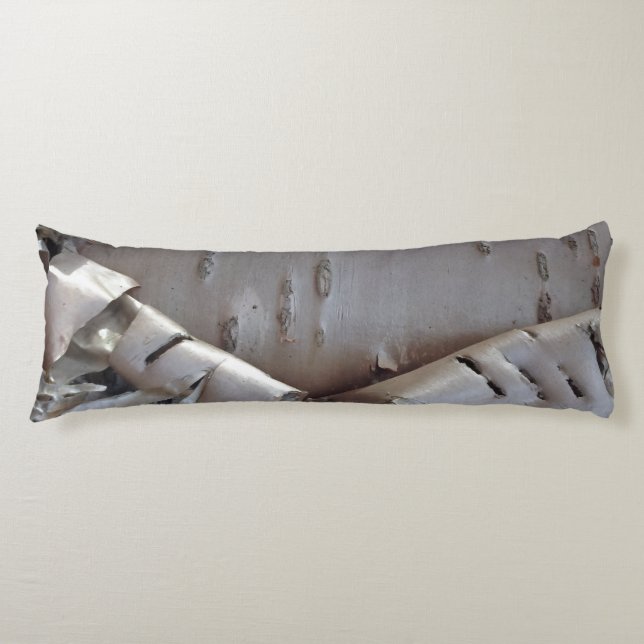 Curly Birch Bark Tree Rustic Body Pillow Kroppskudde (Framsidan)