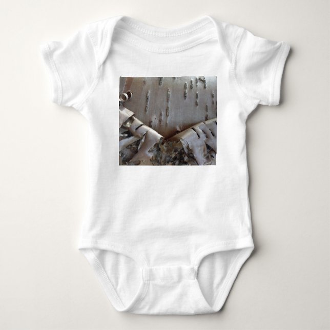 Curly Birch Bark Tree Rustic T Shirt (Framsida)