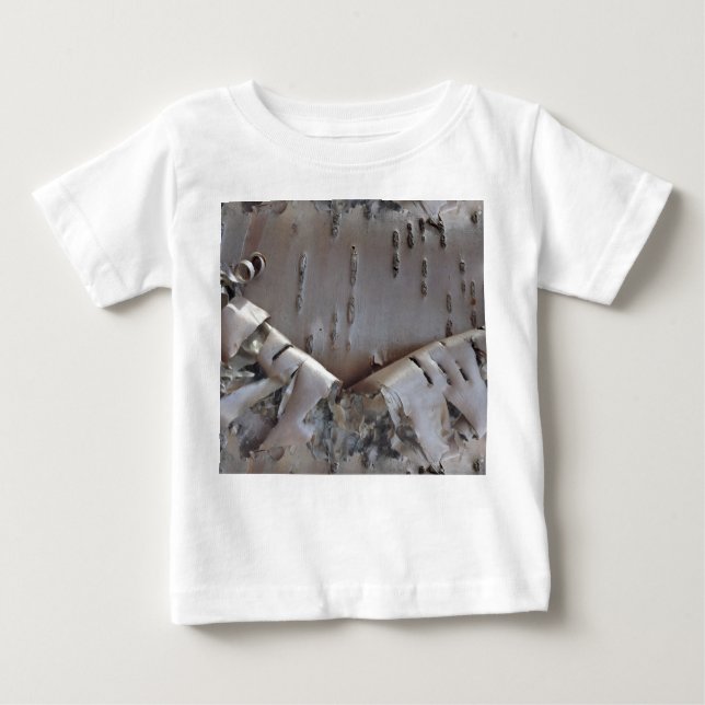 Curly Birch Bark Tree Rustic T Shirt (Framsida)
