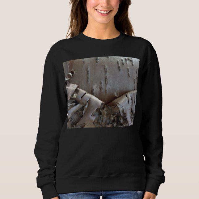 Curly Birch Bark Tree Rustic T Shirt (Framsida)