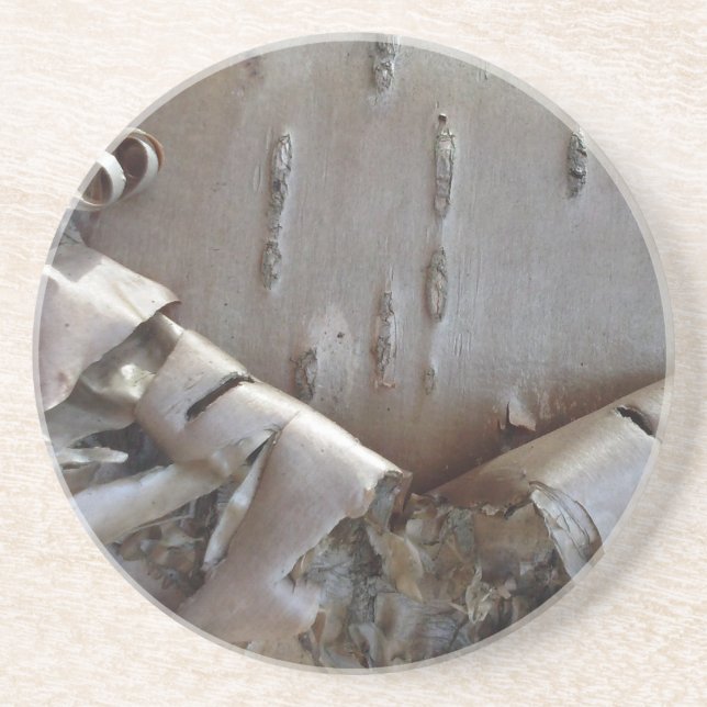Curly Birch Bark Tree Rustic Underlägg (Framsidan)