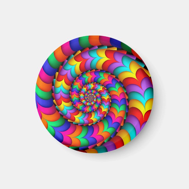 Curly Coil Rainbow Spiral Magnet (Framsidan)