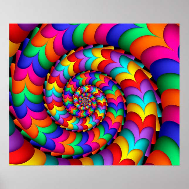 Curly Coil Rainbow Spiral Poster (Framsidan)