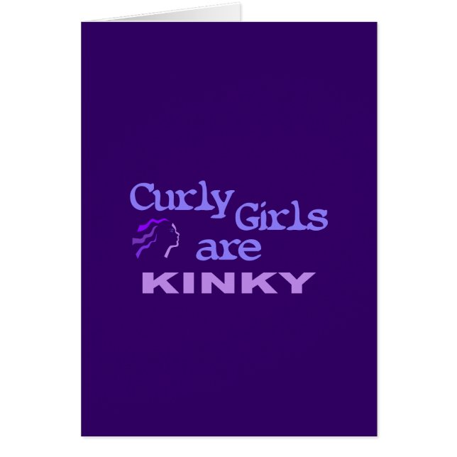 Curly Girls är kinky Hälsningskort (Framsidan)