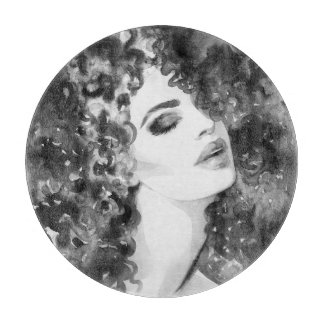 Curly Grace: Mode Watercolor Beauty