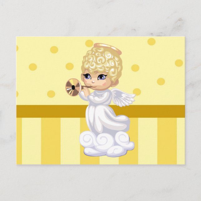 Curly Hair Angel-vykort Vykort (Framsida)