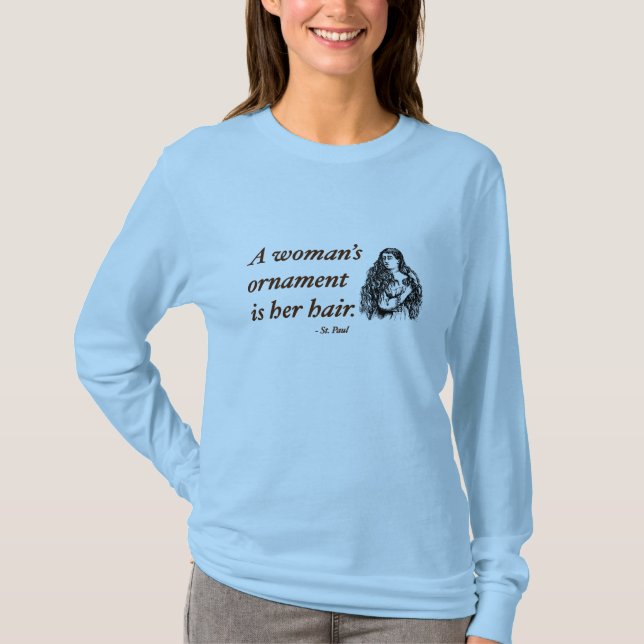 Curly Hair: citat om hår Tee (Framsida)