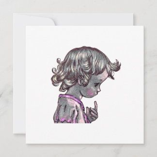 Curly Hair Girl blank kort