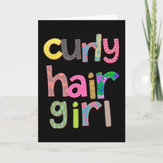 Curly Hair Girl Kort (Framsida)