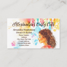 Curly Hair Hairstylist Natural Hair Salon Visitkort