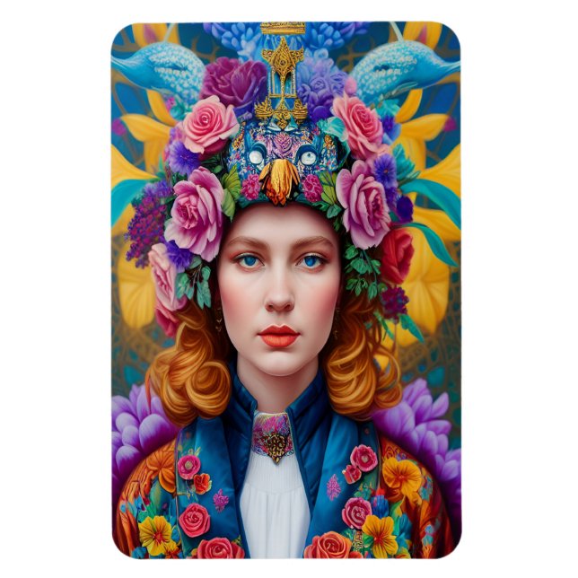 Curly hair princess magnet (Vertikal)