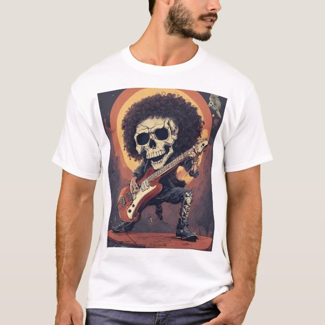 Curly Hair Rebel Vibes T Shirt (Framsida)