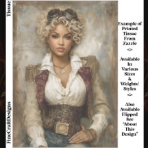 Curly Hair Steampunk Woman, Corset EB2L Decoupage