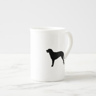 Curly Jackat Retriever Silhouette Kärlek Hundar Benporslin Mugg