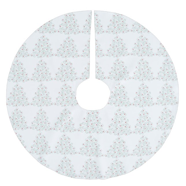 Curly Julgran Skirt White Julgransmatta Borstad Polyester (Framsidan)