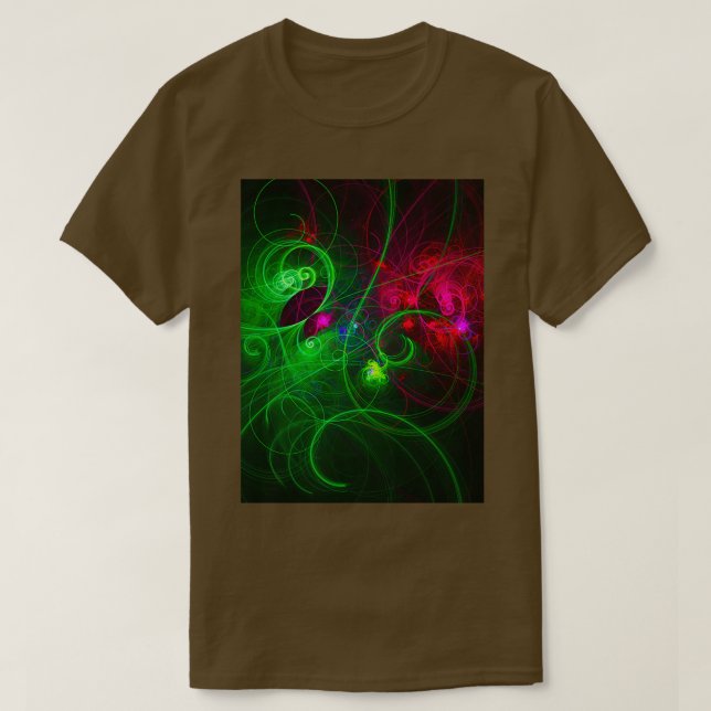 Curly Neon Galaxy T Shirt (Design framsida)