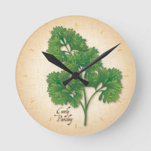 Curly Parsley Clock Rund Klocka