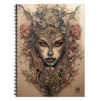 "Curly Princess Woman Spiral Notebook" Anteckningsbok