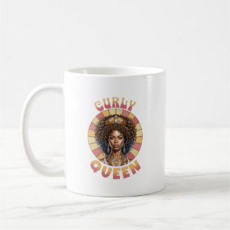 Curly Queen African American retro vågigt Kaffemugg