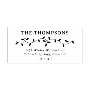 Curly String Ljus jul Returadress Stämpel