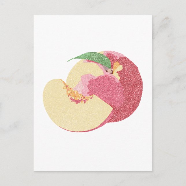 Curly Sweet Peacher Vykort (Framsida)
