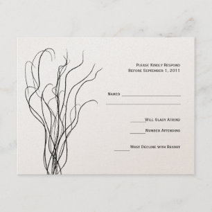 Curly Willow Bröllop OSA Responcard Kort
