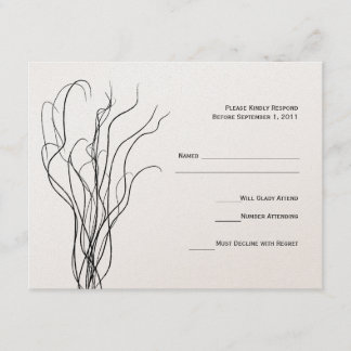 Curly Willow Bröllop OSA Responcard Kort