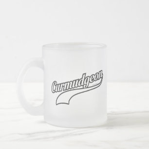 Curmudgeon Frosted Glass Coffee Mugg