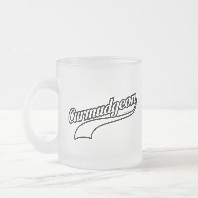 Curmudgeon Frosted Glass Coffee Mugg (Vänster)