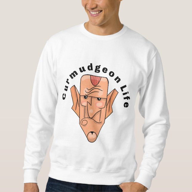 Curmudgeon Life Lång Ärmad Tröja (Framsida)