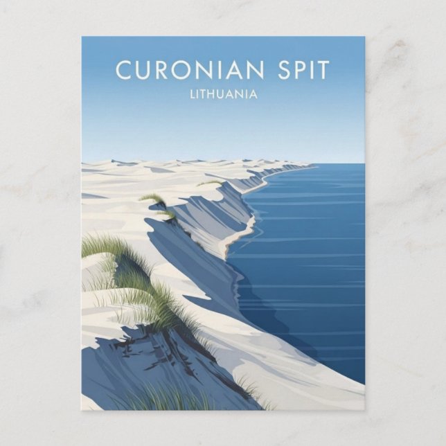 Curonian Spit Lithuania Travel Vykort (Framsida)