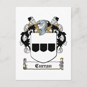 Curran Family Crest Vykort