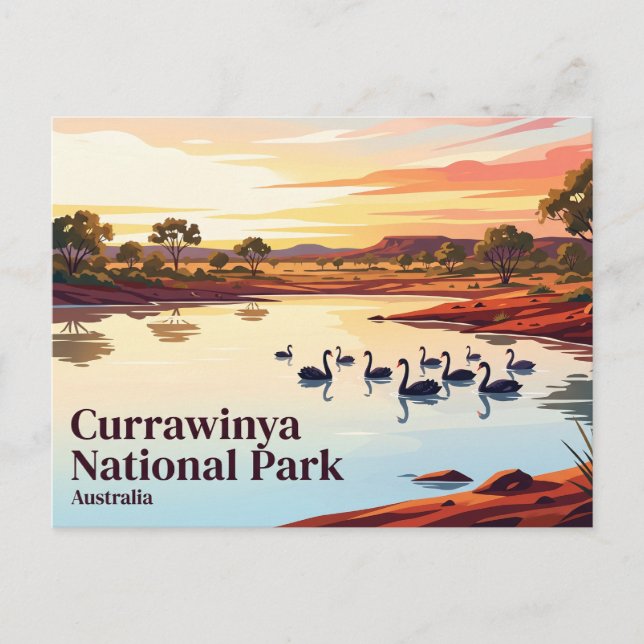 Currawinya Nationalpark Australien Vykort (Framsida)