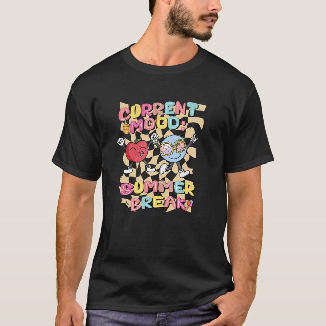 Current Mood Summer Break  Summer Vibes Beach Vaca T Shirt (Framsida)