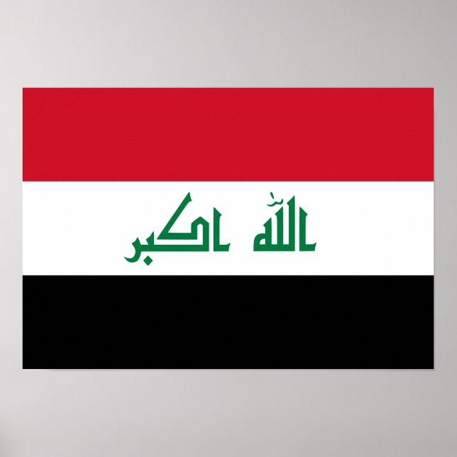 Current National Flag of Iraq Poster (Framsidan)