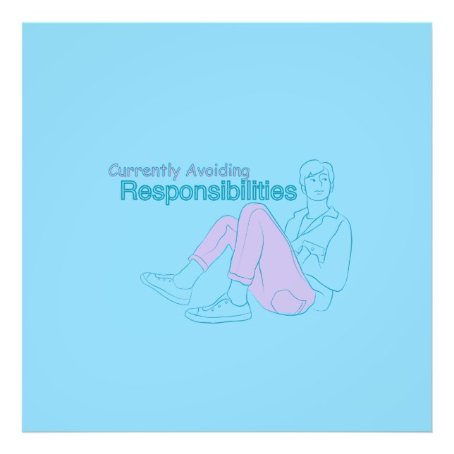 Currently Avoiding Responsibilities – Minimal Aest Fototryck (Framsidan)