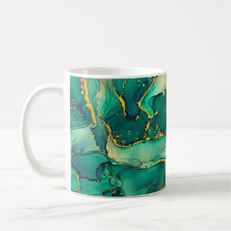 Currents of translucent hues, snaking metallic swi kaffemugg