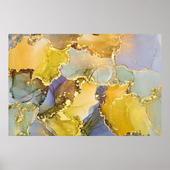 Currents of translucent hues, snaking metallic swi poster (Framsidan)