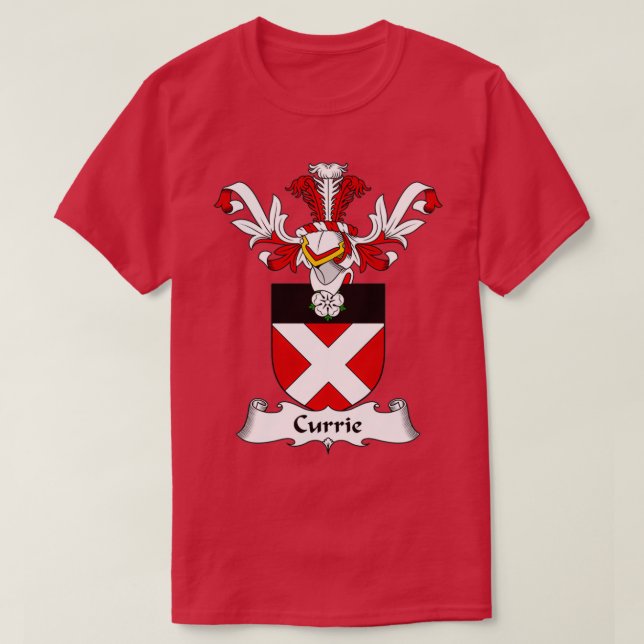 Currie Jackar om Arm Family Crest T Shirt (Design framsida)