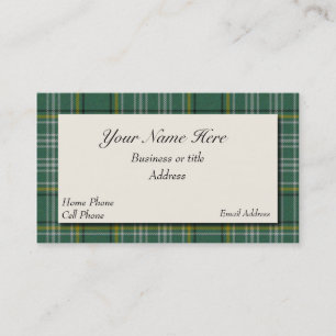 Currie Scottish Tartan Play Affärskort Visitkort