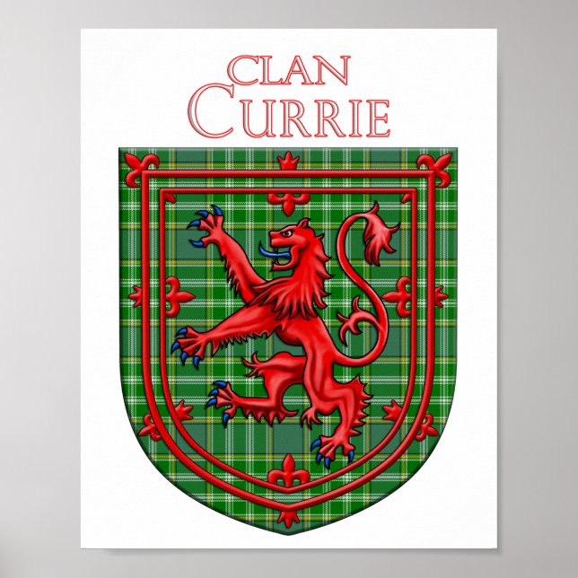 Currie Tartan Scottish Play Lejon Rampant Poster (Framsidan)
