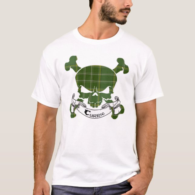 Currie Tartan Skull Tee Shirt (Framsida)